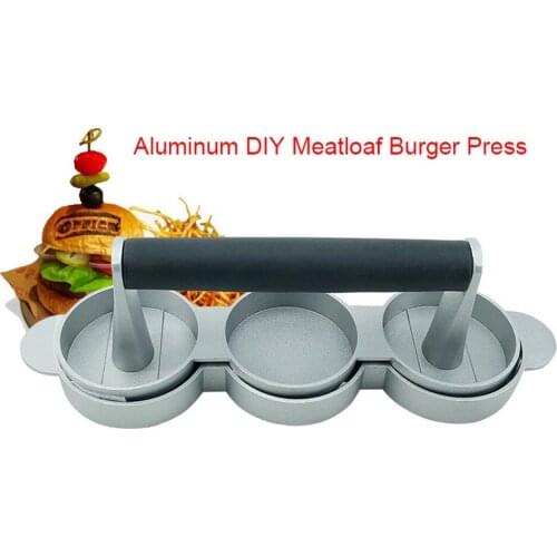 Three Holes ABS Material Kitchen Hamburger Meat Press Patties Pressure Combination Meat Press Hamburger Making Tools