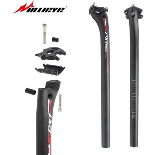 Ullicyc Spx1 Series Red and white arc lines Logo Sticker 3K Full Carbon Fibre Bike Seatpost Bike Parts 27.2/30.8/31.6*350/400mm