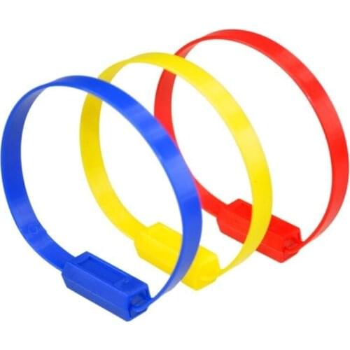 Hot sale 50pcs/lot 210mm length Plastic tightening security wire seals padlock cable tightener Ties Seal Lock for cargo