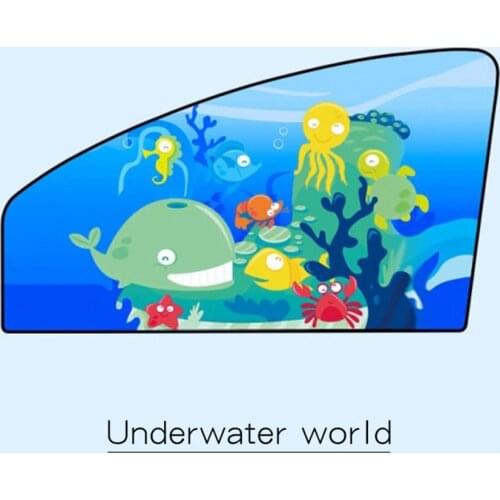 1PC Magnetic Car Side Window Sunshade Curtains Auto Windows Sun Visor Animal Pattern Blinds Cover Adjustable Sun Shade