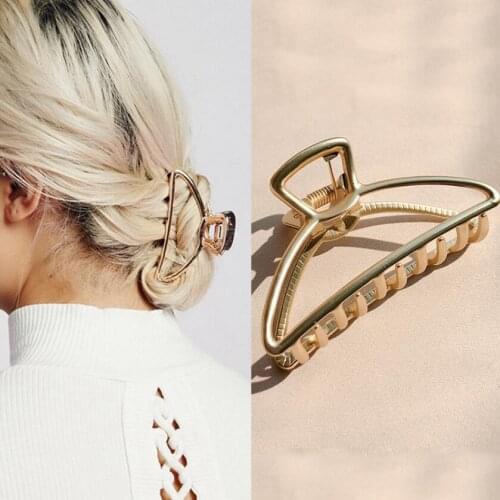 Shark catch clip metal hair clip large hair accessories clip hairpin back head headdress female