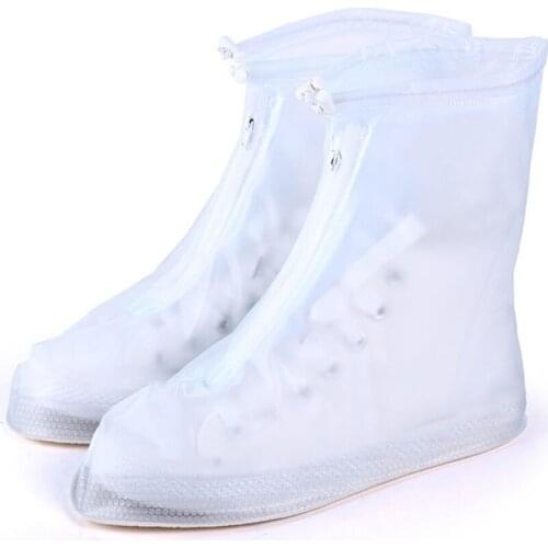 Adults Shoe Reusable Cover Outdoor Rain Shoes Boots Covers Durtable Thickened PVC Waterproof Non-Slip Overshoes Galoshes Travel