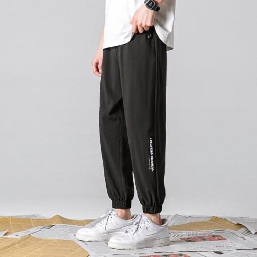2021 Summer Trousers Mens Jogging Trousers Pure color versatile Trousers Plus