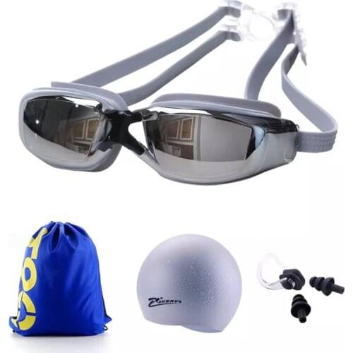 Myopia Swim Eyewear Diopter Adults Anti-Fog Diving Glasses Men Women Prescription Waterproof Silicone Pool Swimming Goggles