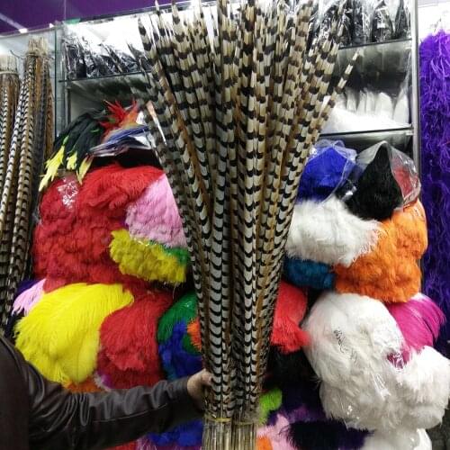 Wholesale 10pcs Beautiful 44-48inch/110-120cm natural copper chicken feathers stage performances decoration