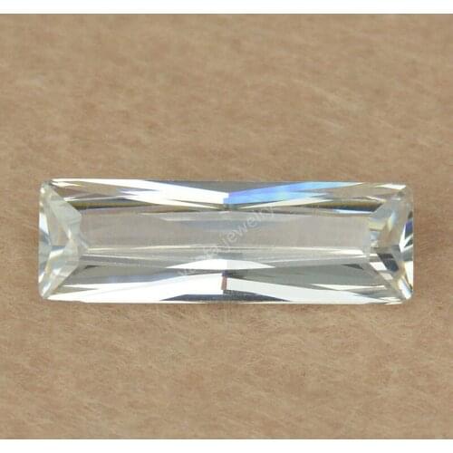 Wholesale 3x7mm~5X20mm White Color Elongated Rectangle Shape Baguette Cut Loose CZ Stone Synthetic Cubic Zirconia Gems For DIY