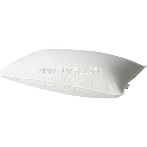 Medium Single pillow 95% white goose down pillow 75*45cm white stuffed 24 oz Filling power 800+ white goose down free shipping
