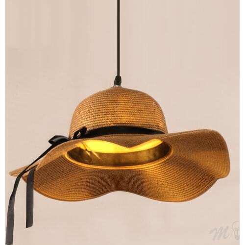 Retro Creative Living Room Pendant Princess Hat Pendant Lamp Art Deco Hanging Lamps Bar Cafe Suspension Luminaire Romantic Light