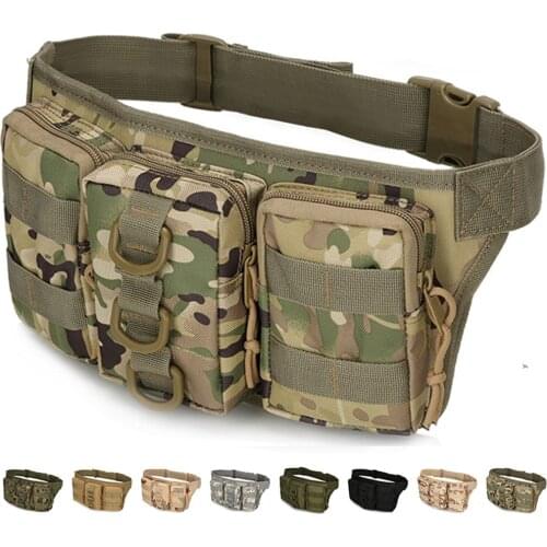 Tactical Mountaineering Bag Tactical Waist Bag Outdoor Training Camouflage Waist Bag Small Waterproof Mountaineering Cycling Bag