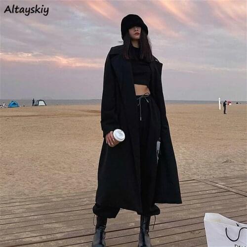 Wools Women Casual Korean Style All-match Thick Ulzzang Elegant Fashionable Loose Spring Warm High Street Vintage Outerwear New