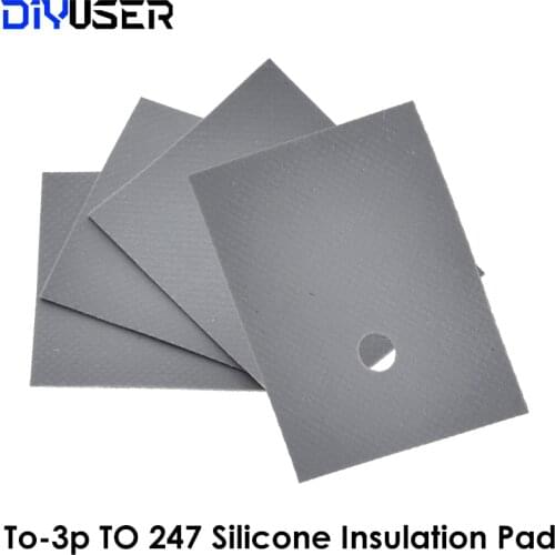 10pcs Large TO-3P TO-247 silicone sheet insulation pads silicone insulation film