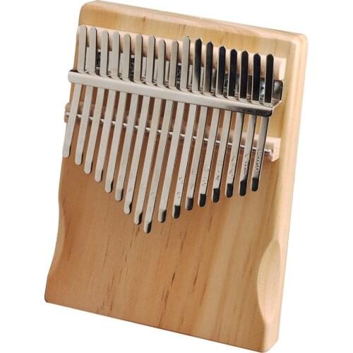 17 Keys Kalimba Musical Instrument Pine Wood Thumb Finger Piano African Sanza Mbira with Tuning Tool Sticker for Beginner Kids