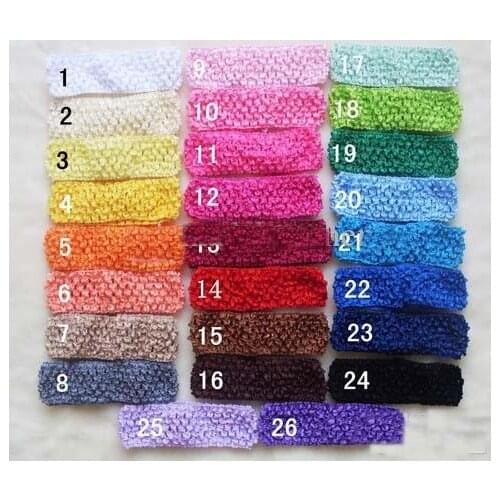 2000pcs 1.5 Inch Crochet Headbands Girls U Pick Colors Headbands Girl Hair Bow Headband Hairbow