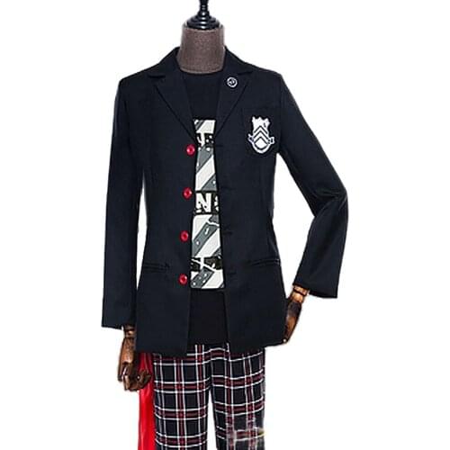 2018 Hot Game Japanese Amine Persona 5 JOKER Star Night Cosplay Costume Custom Made Suits