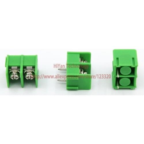 50pcs/lot) KF7.62 2Pin PCB Screw Terminal Block Connector KF7.62-2P pitch:7.62MM/0.3inch Green MG7.62 2Pins