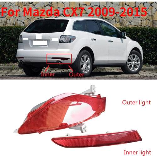 CAPQX 1pcs For Mazda CX-7 CX7 2009-2015 Rear Bumper Brake Light Reflector Fog Light Parking Lamp Stop Warning light