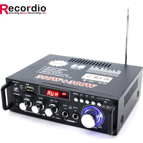 GAP-298A 600W Car Amplifier Audio Stereo Power BT FM Radio 2CH Home Theater AmpMini Amplificador