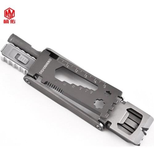 Stainless Steel Bicycle Repair Tool EDC Repair Tool Outdoor Emergency Tool With Lamp Holder