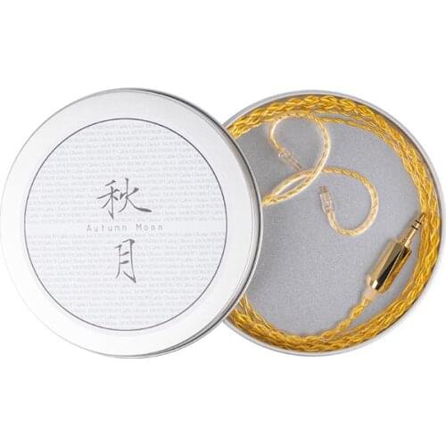 Moondrop Autumn Moon 24AWG 22 Gold Plated OCC Copper Hifi Music Earphone Upgrade Cable 0.78MM 2 Pin KXXS SSR Blessing2 Starfield