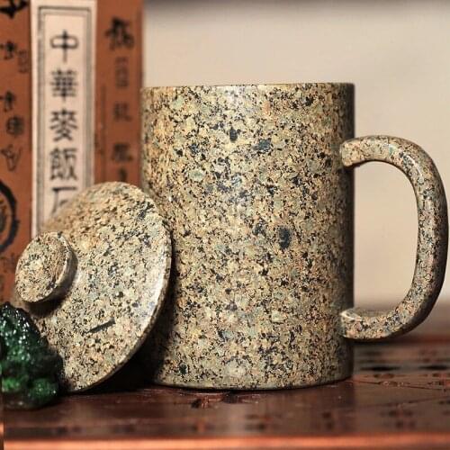 Natural Stone Coffee Mug Inner Mongolia Natural Maifan Stone Tea Cup Personalized Stone Mug Tea Cup Creative 400ML