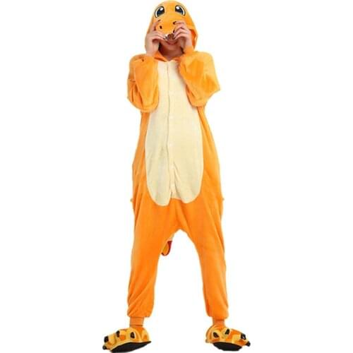 Winter Women Men Unisex Adults Cartoon Dragon Onesies Animal Pajamas Unicornio Unicorn Stitch Flannel Nightie Sleepwear