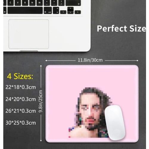 Lomepal Mouse Pad DIY Print Cushion Lomepal French Rap Hip Hop Rap Rapper Amina Flip France Jeannine Pink Pixel
