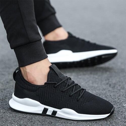Men Shoes Summer Brand Fashion Men Casual Shoes Lightweight Breathable Men Sneakers Lace Up Gray White Black Red Tenis Man Shoes