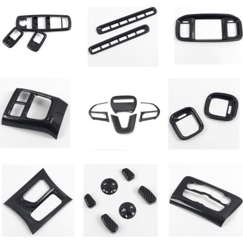 LHD! Car Styling 22PCS Carbon Fiber Printed Interior Accessories Kit Cover Trim for Dodge Charger 2015 2016 2017 2018 2019 2020