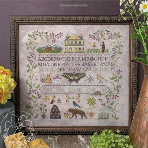 Top Manufacturer Embroidery Huckleberry Farm Customized Cross Stitch Kit with 100% Cotton Flosses & Free Shipping for Wall Decor