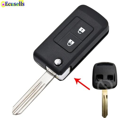 Modified 2 buttons Uncut Blank folding Flip Remote KEY Fob Shell for Subaru Legacy Forester Outback Impreza Tribeca NSN14