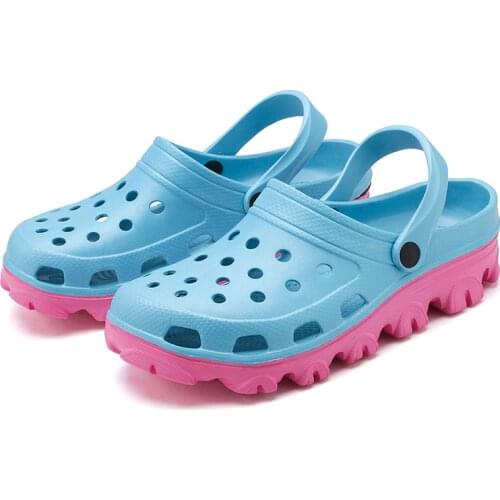 Mens Garden Clogs Breathable EVA Injection Shoes Casual Beach Sandals Woman Pool Slippers Double Colors High Quality Plus size