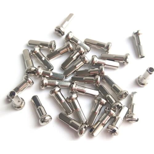 Primwon MV Bicycle Color Silver Nipples 14G 2.0 14mm Brass Hight Strengh Round Head MTB Road Bike Spoke Nipples 30 64 80 100Pcs