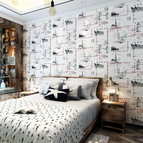 Beibehang British style cartoon pure paper wallpaper childrens room boy girl room bedroom TV background wallpaper