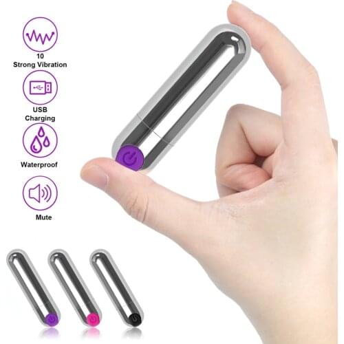 OLO Strong Vibration Waterproof G-spot Massager Mini Bullet Vibrator 10 Speed Sex Toys for Women USB Rechargeable