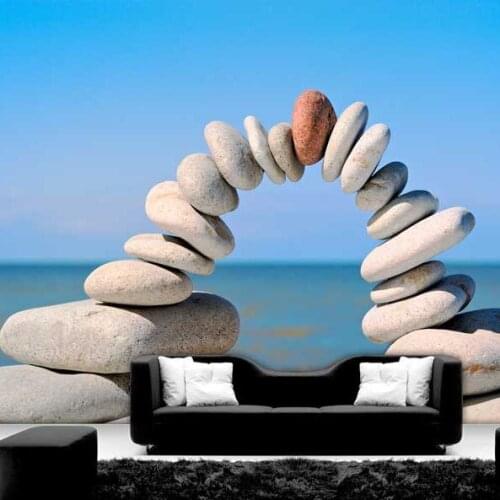 Wholesale 3d photo murals Wallpaper modern stone murals sofa tv background 3d wall mural wall paper papel de parede