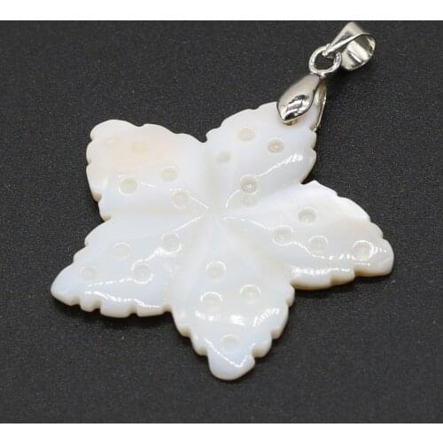 Natural Beach Shell Pendant Flowers Shape Mother of Pearl Shell Charms Accessories DIY Necklace Jewelry Gifts Making Supplies