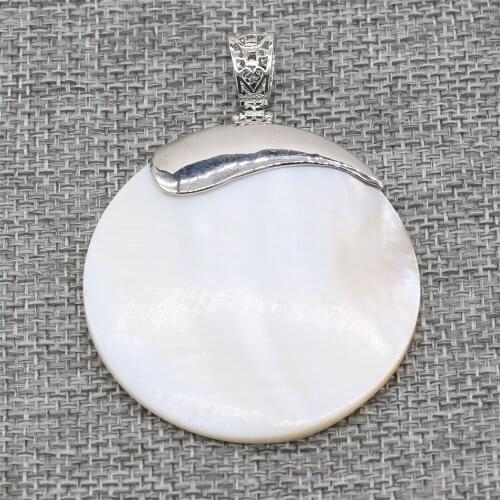 Natural Mother of Pearl Shell Pendants Round Disk Shell Charms for Exquisite Jewelry Making DIY Necklace Pendant Supplies