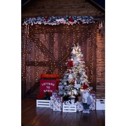 Christmas Backdrops Noel Tree Kids Photography Background Glitter Lights Warm Peace Wood Home Backdrop Family Photo Studio Props