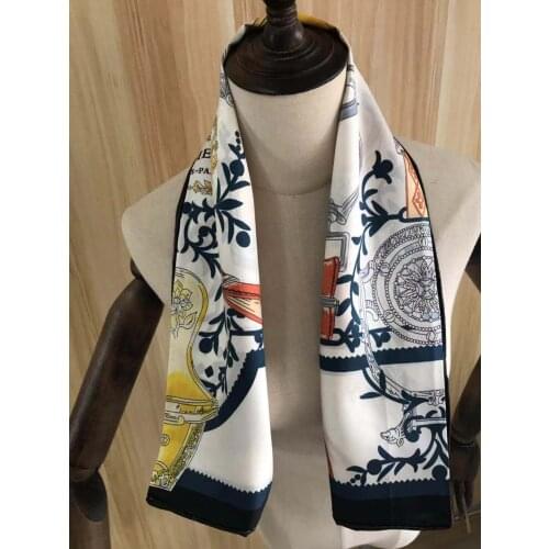 2021 new arrival spring summer classic 100% pure silk scarf twill hand made roll 90*90 cm shawl wrap for women lady gift