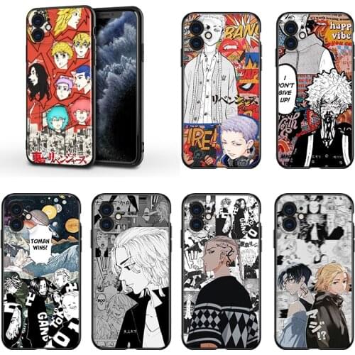 Tokyo Avengers For Apple iPhone 13 12 11 Mini XS XR X Pro MAX SE 2020 8 7 6 5 5S Plus Black Silicone Phone Case