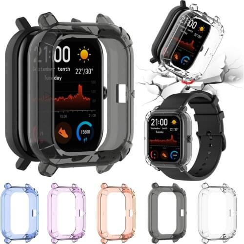 For Xiaomi Huami Amazfit GTS Silicone Shockproof Protective Case CoverSoft TPU Protector Skin Shell Frame