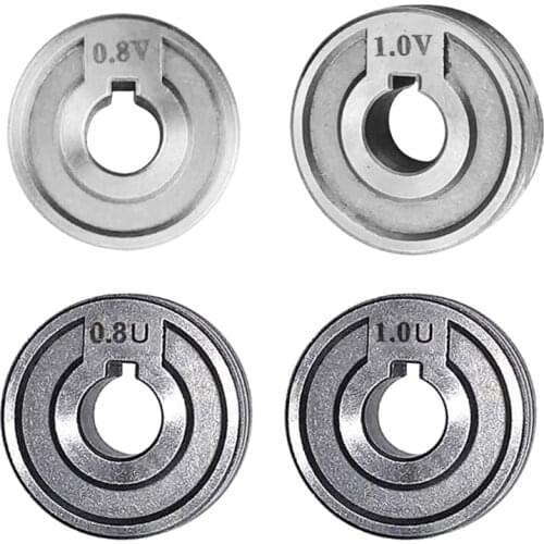 Welding Feeder Roll V U nurl Groove 0.6mm 0.8mm 1.0mm Size 30x10x10mm for Steel Aluminum Flux Cord Wire Mig Wire Feeder 19QB