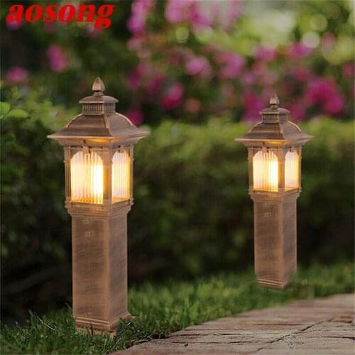 AOSONG Lawn Lamp Outdoor LED Waterproof Modern Patio Garden Light For Home Porch Garden Villa Post Light
