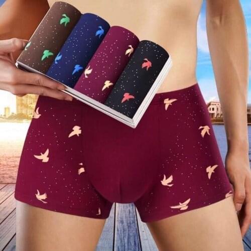 4pcs/lot Hot Underwear Men Cotton Boxer Homme Brand Underpants Male Panties Breathbale Shorts U Convex Pouch Plus Size L-4XL