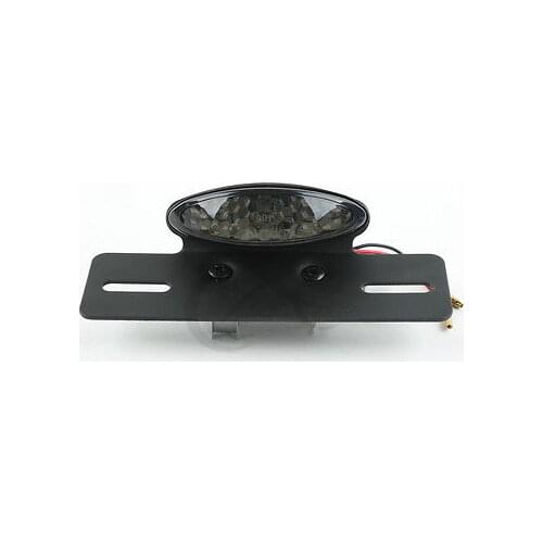 Universal Motorcycle Bike LED Rear License Plate Bracket Brake Smoke Tail Light