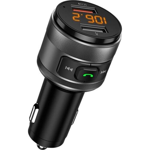 USB Car Charger Bluetooth Hands-free FM Transmitter QC 3.0 Car Fast Charger MP3 Player for Xiaomi Samsung IPhone Charger