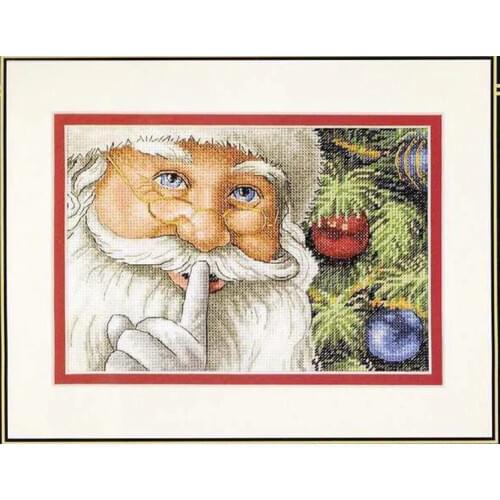 Gold Collection Lovely Counted Cross Stitch Kit Santas Secret Christmas Father Santa Gift Gifts dim 08799