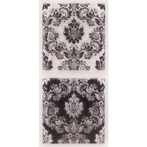 1pc Flower Pattern Transparent Clear Silicone Stamp Seal Cutting DIY Scrapbooking Rubber Coloring Embossing Diary Decor Reusable