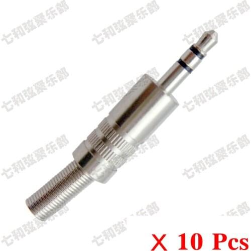 10 Pcs 3.5mm Stereo Male Plug Microphone Audio Cable amplifier Connector with metal spring,Guitar Cable Plug
