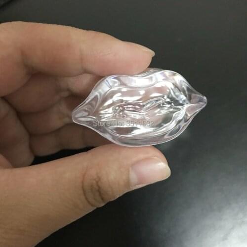10pcs 5G ClearLip Shaped Lip Rouge Refillable Container DIY Beauty Cosmetic Lipstick Lip Balm Pot Empty Eyeliner Cream Case